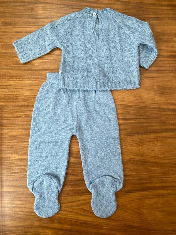 Conjunto Trancoso Lã Azul Claro
