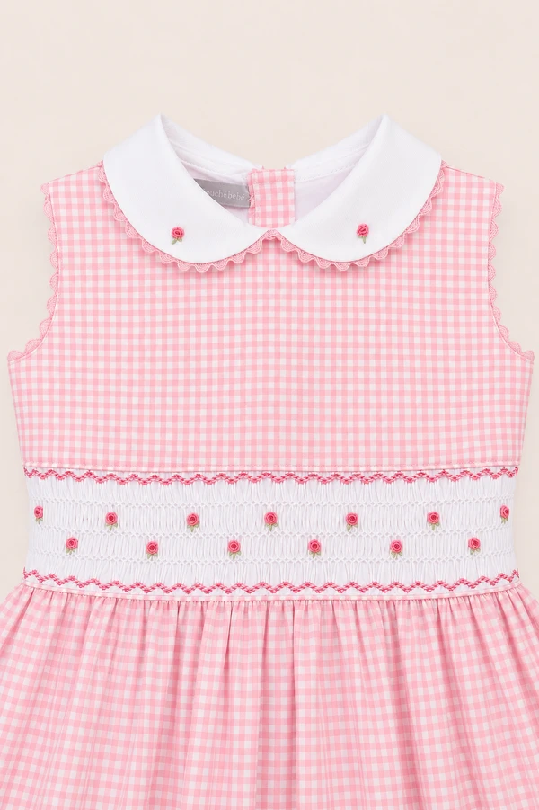 Vestido Ariela Vichy Rosa