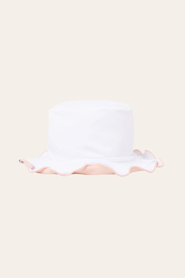 Chapéu Summer Liso Rosa Branco