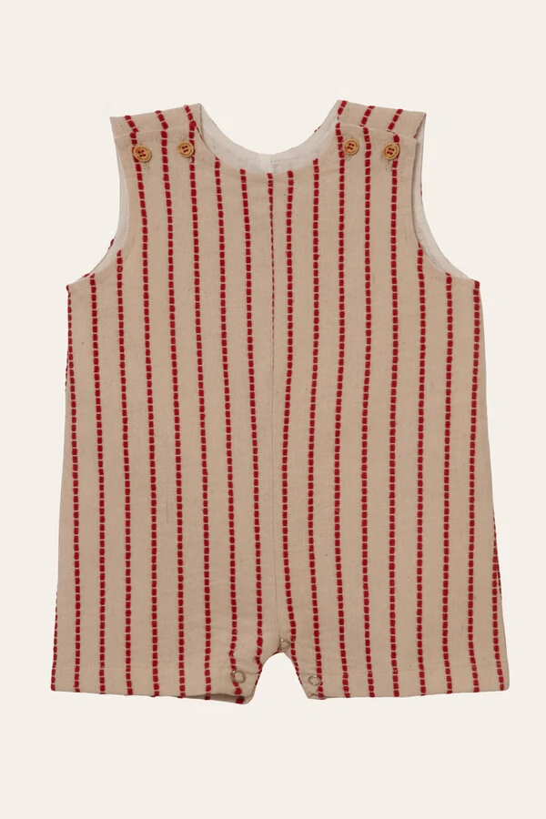 Jardineira Gaspar Vermelho cru