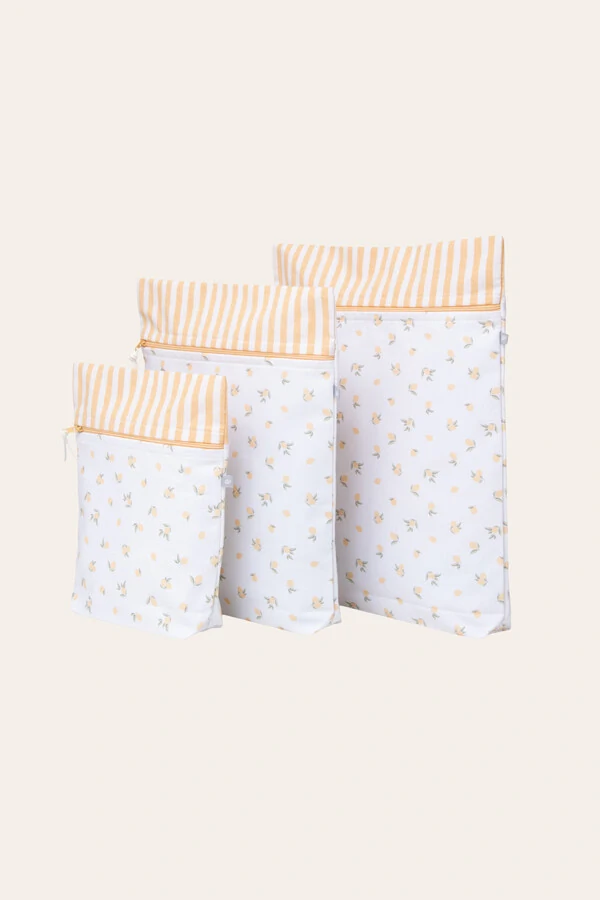 Kit Saquinho Limão Off White Mostarda