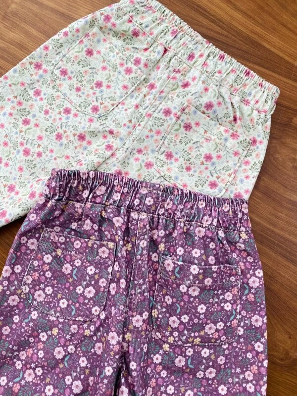 Calça Veludinho Floral Dream Colorido