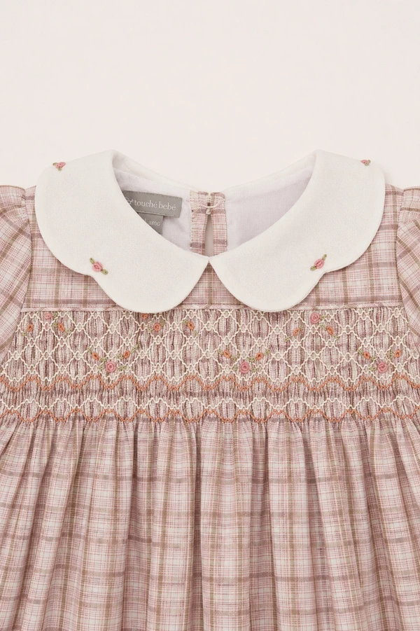 Vestido Carola Xadrez Rosa