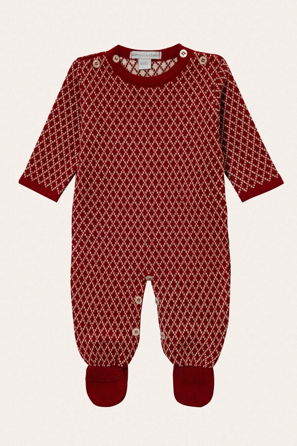 Macacão Jacquard Vermelho Cru