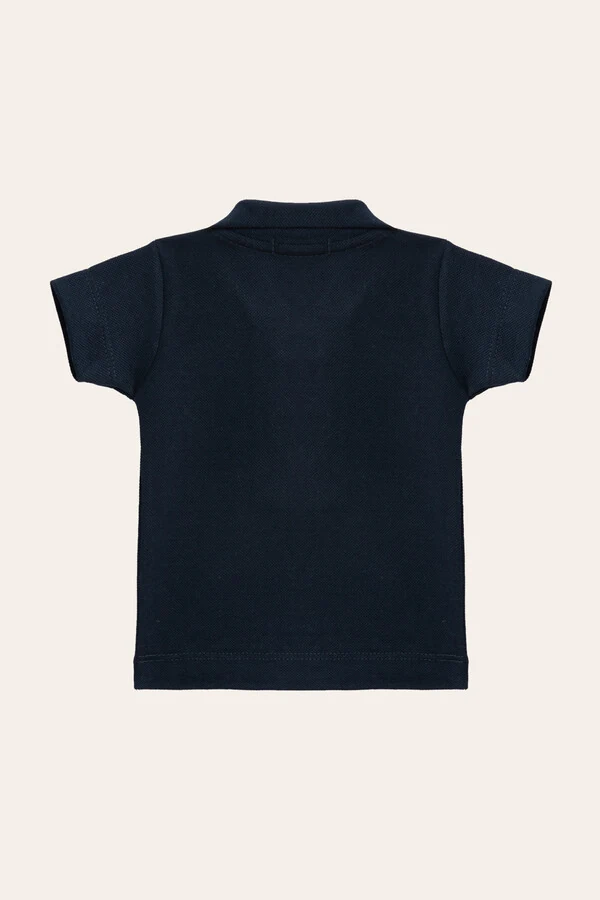 Camiseta Polo Piquet Manga Curta Azul Marinho