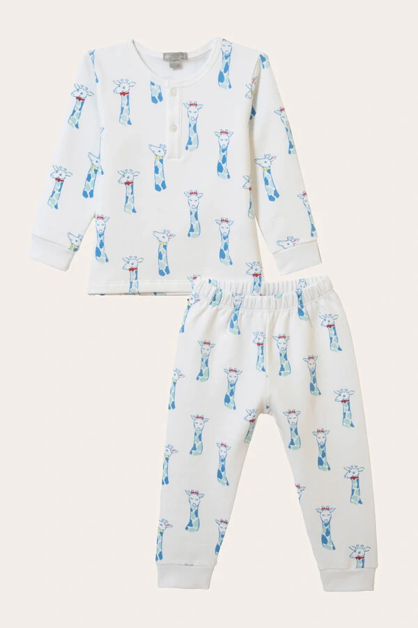 Pijama Flanelado Girafa Pima Azul