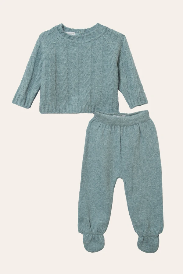 Conjunto Trancoso Lã Azul Claro