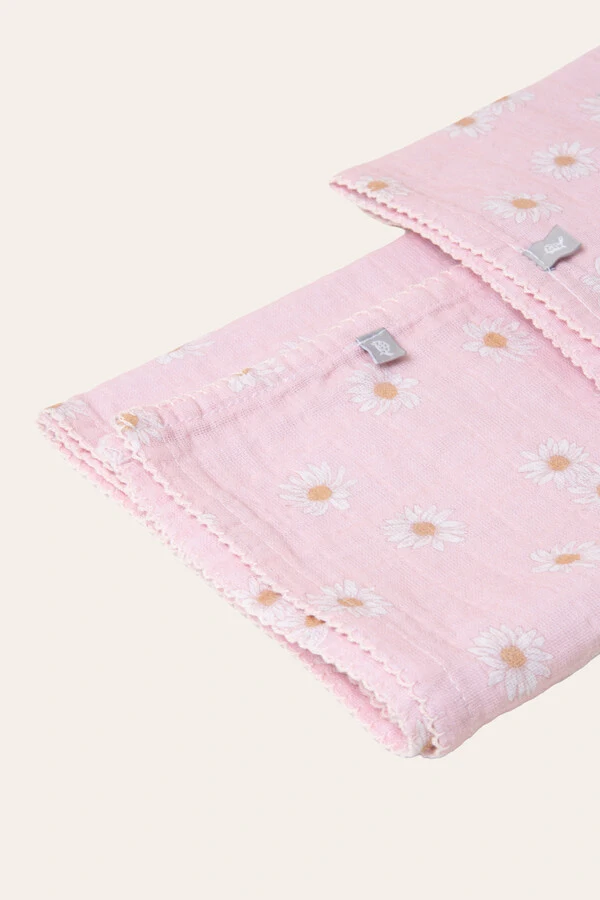Kit Fralda Estampa Daisy Rosa
