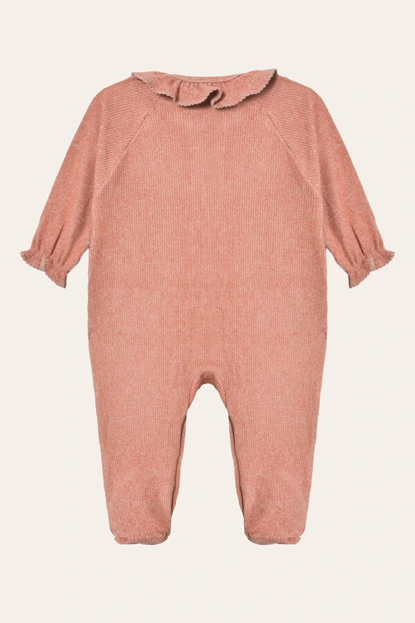 Macacão Canelado Babadinho Terracota