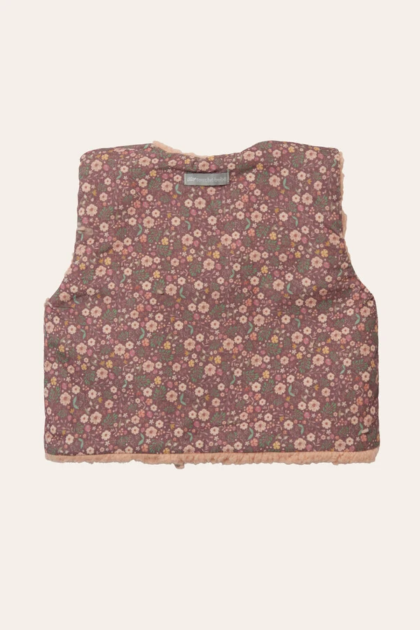 Colete Veludinho Floral Dream Colorido com Vinho