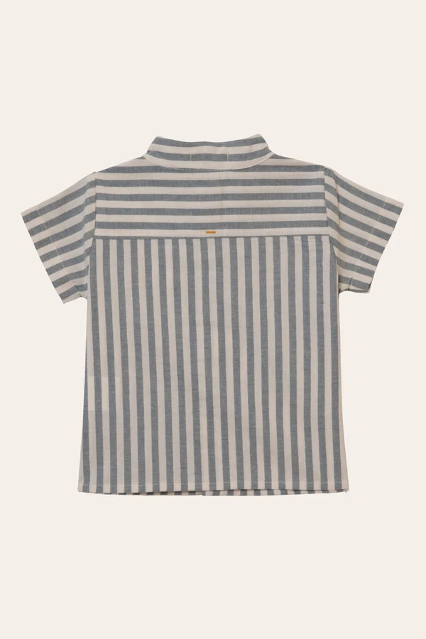 Camisa Lucas Listrinha Azul Jeans