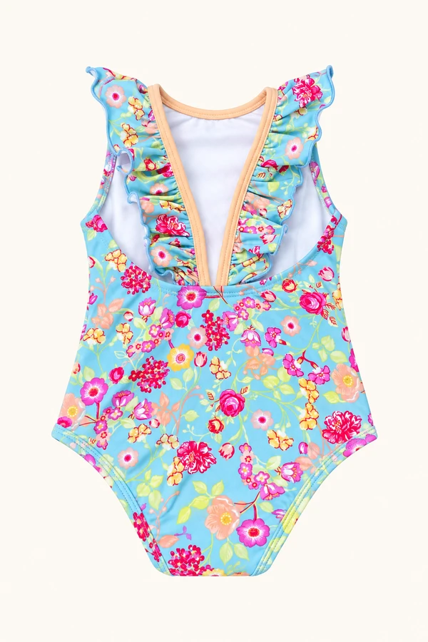 Maiô Aurora Floral Azul