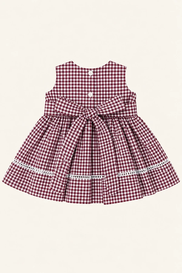 Vestido Anna Xadrezinho Vinho