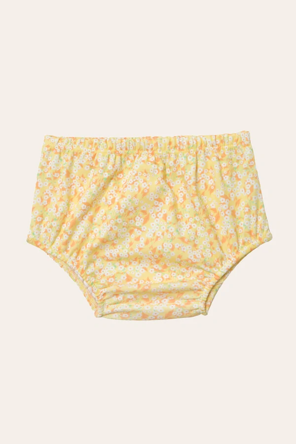 Vestido Smock Floral Pima Amarelo