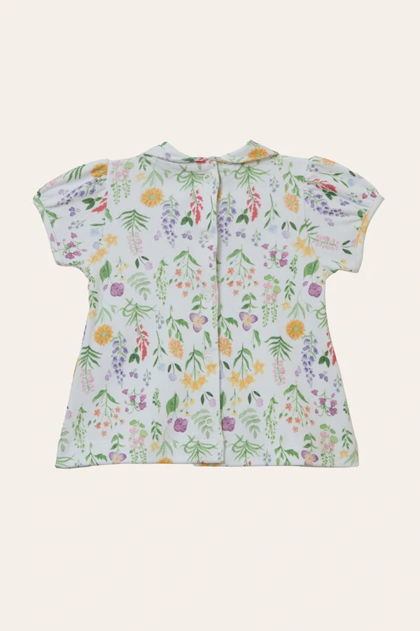 Camiseta Bella Algodão Egípcio Botânico Colorido