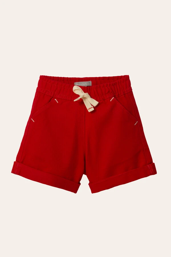Shorts Milu Sarja Vermelho