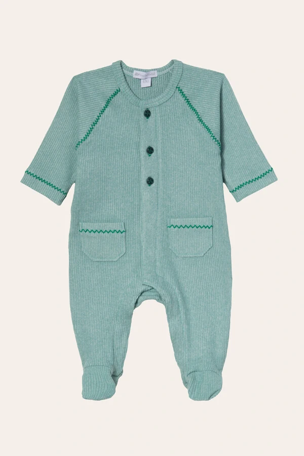 Macacão Canelado Raglan Verde