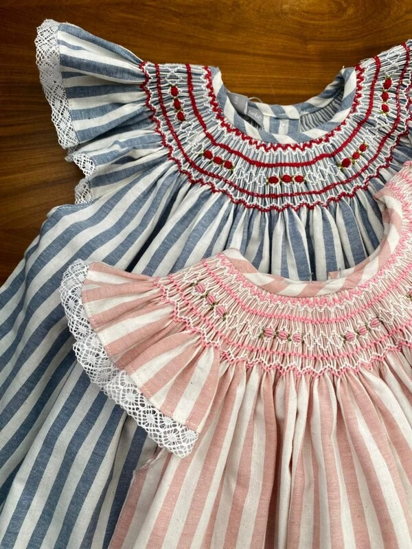 Vestido Isabel Listrado Azul Jeans