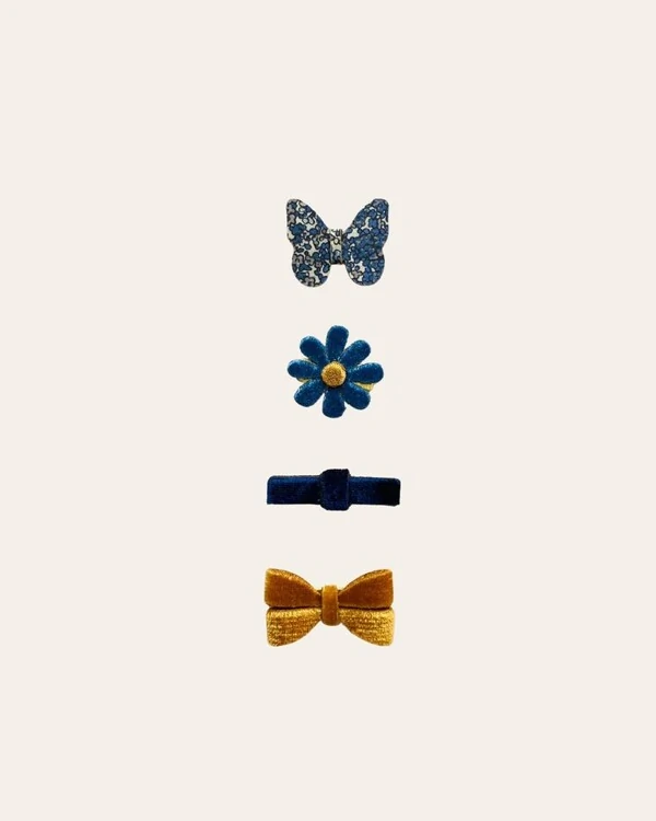 Kit fivelas Baby Azul Mostarda