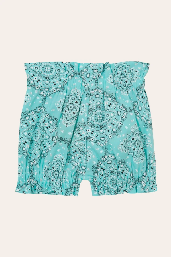 Shorts Laço Bandana Azul Acqua