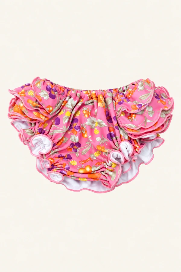 Tapa Fralda Floral Rosa
