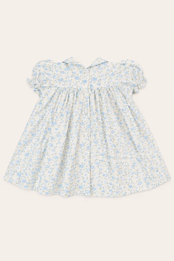 Vestido Eliza Rosas Azul