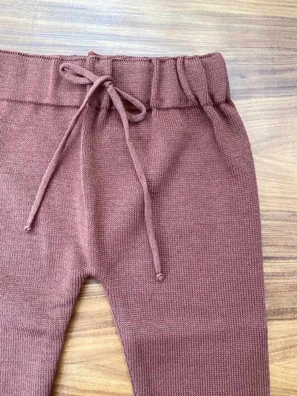 Calça Jogger Tricot Avelã