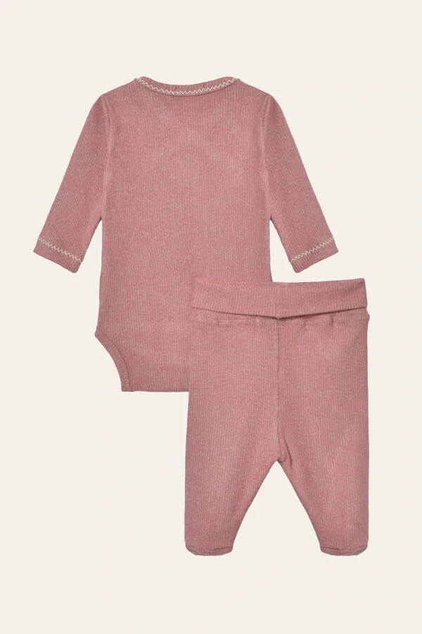 Conjunto Kimono Canelado Terracota