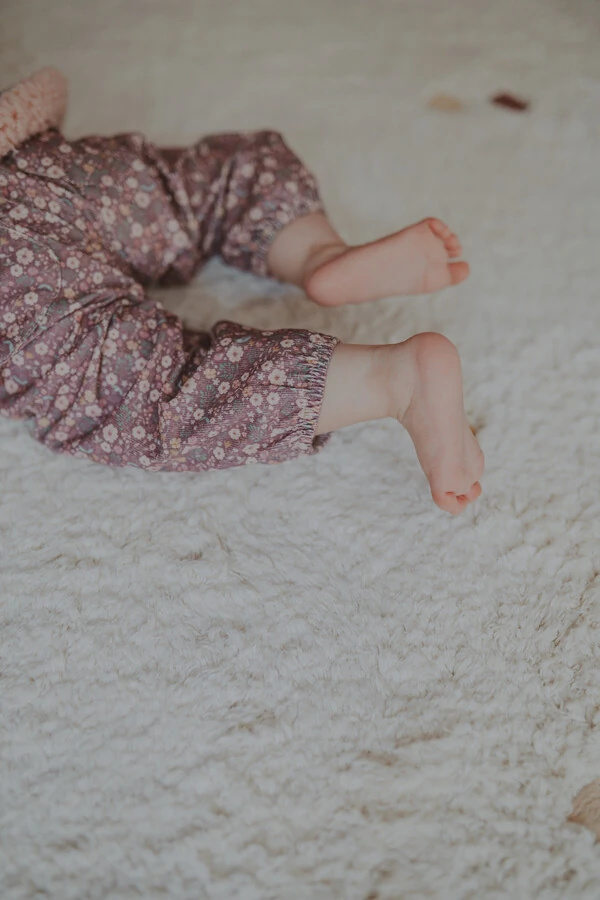 Calça Veludinho Floral Dream Colorido com Vinho