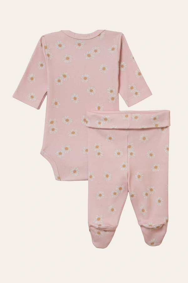 Conjunto Daisy Algodão Egípcio Rosa