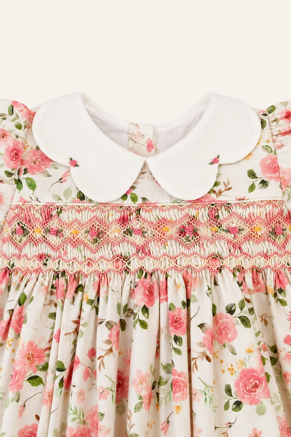 Vestido Carola Jardim Rosa