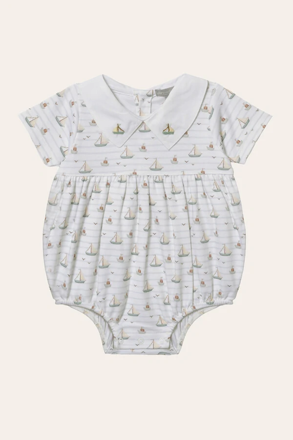 Macacão Curto Barquinho Pima Colorido