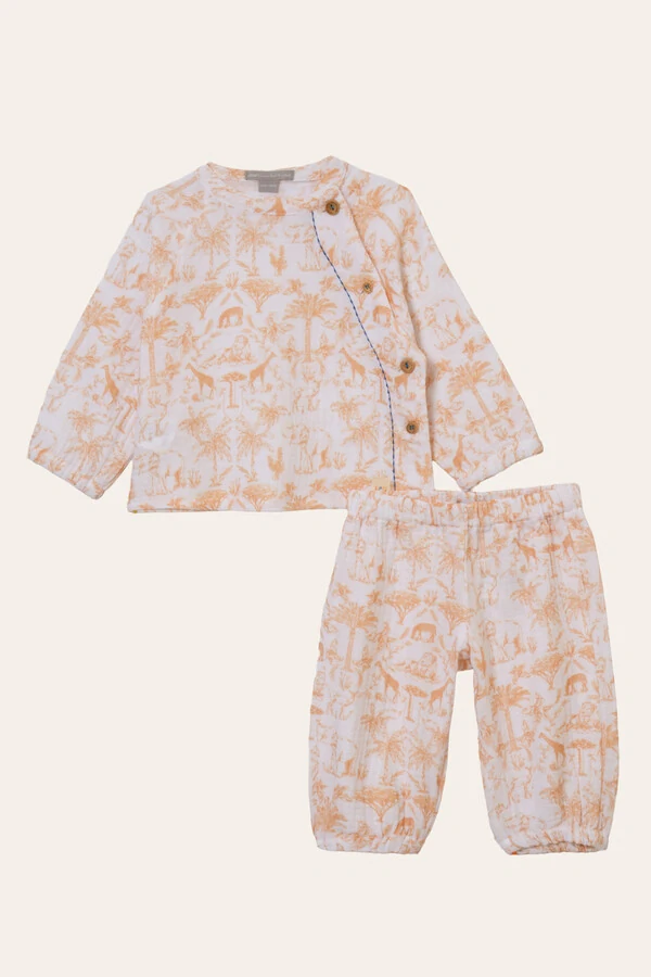 Conjunto Gaze Toile Du Jouy Mostarda