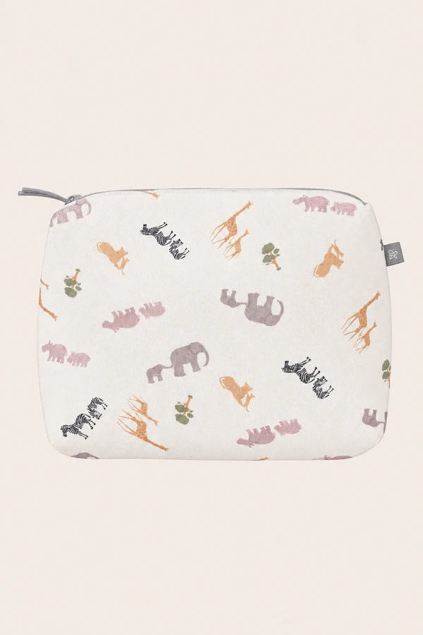 Necessaire Estampa Família Bichos Colorido
