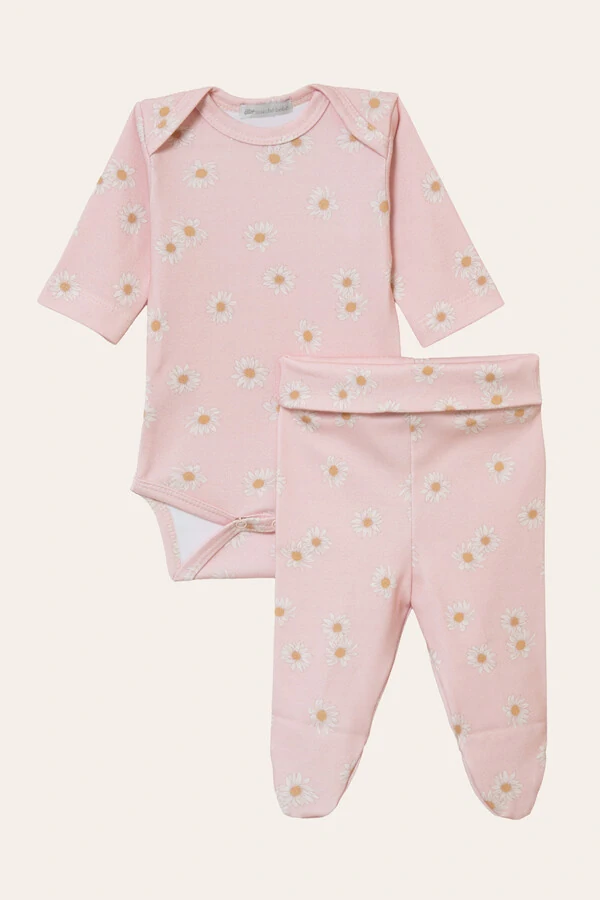 Conjunto Daisy Algodão Egípcio Rosa