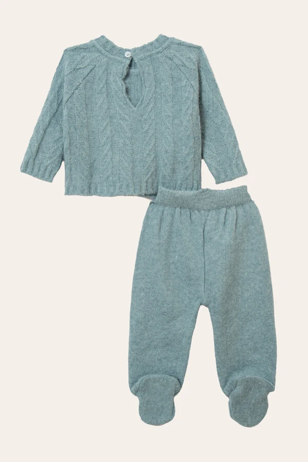 Conjunto Trancoso Lã Azul Claro