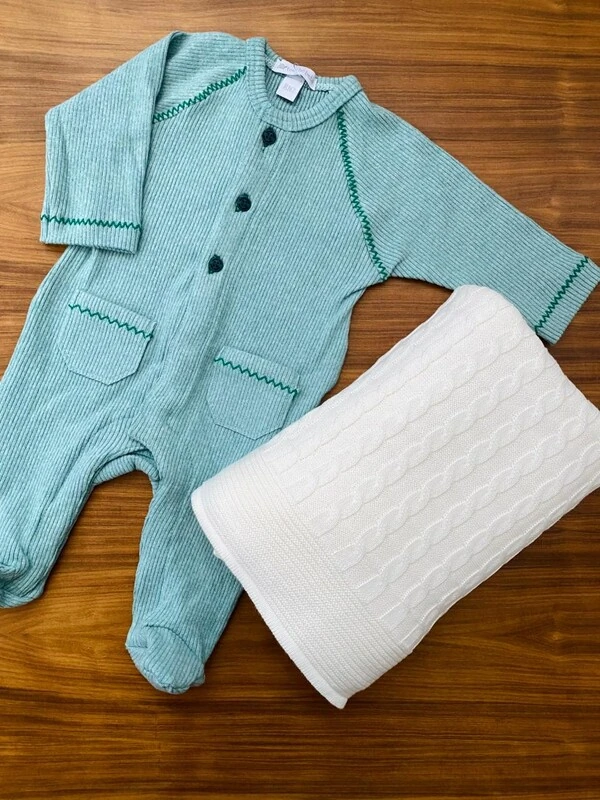 Macacão Canelado Raglan Verde