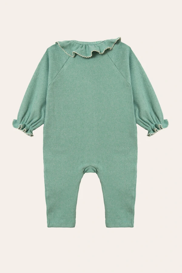 Macacão Canelado Babadinho Verde