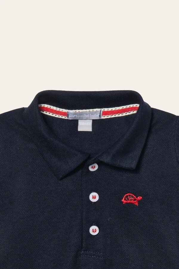 Camiseta Polo Piquet Manga Curta Azul Marinho