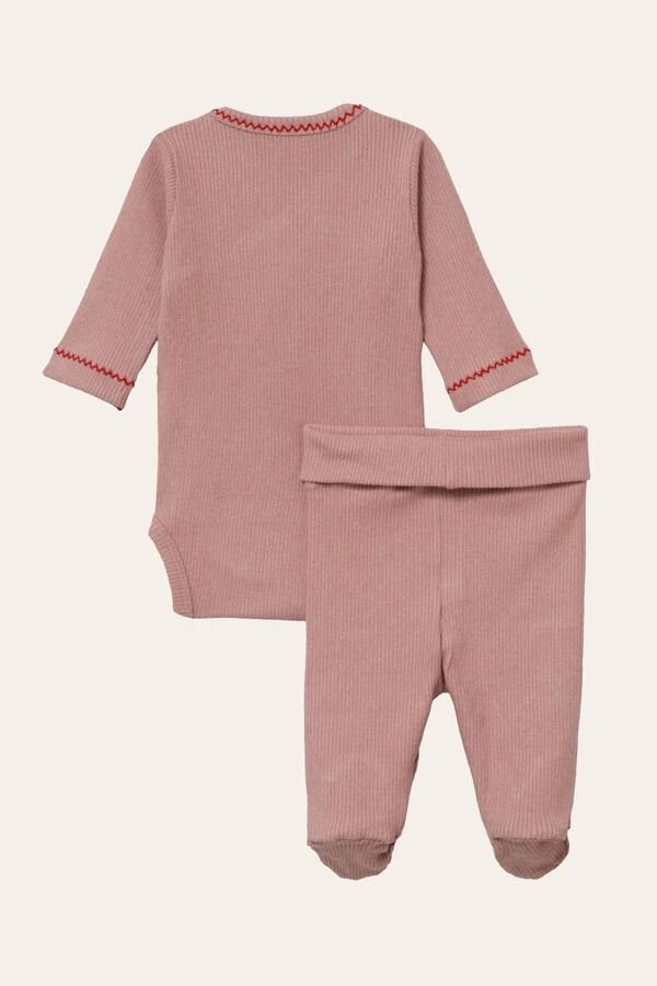 Conjunto Kimono Canelado Rose