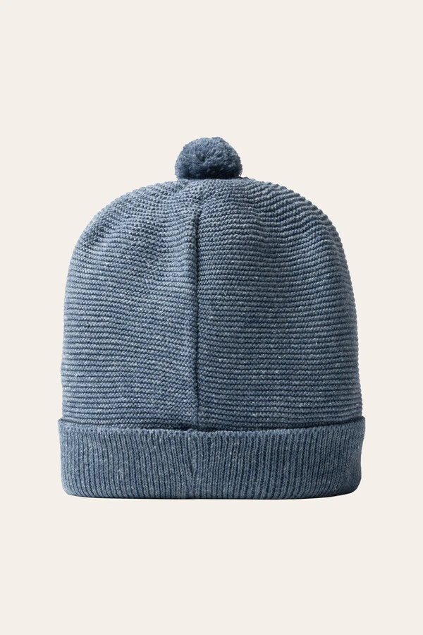 Gorro Pompom Azul Jeans