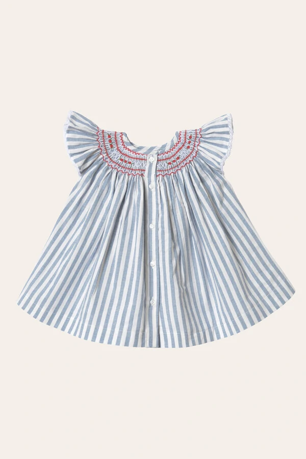 Vestido Isabel Listrado Azul Jeans