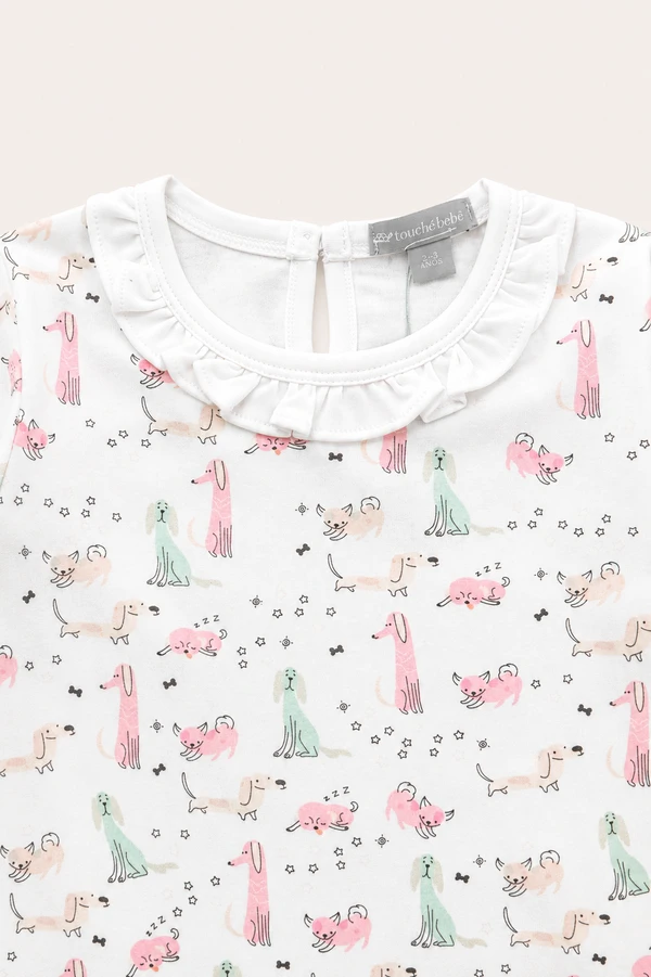 Pijama Cachorros Pima Rosa