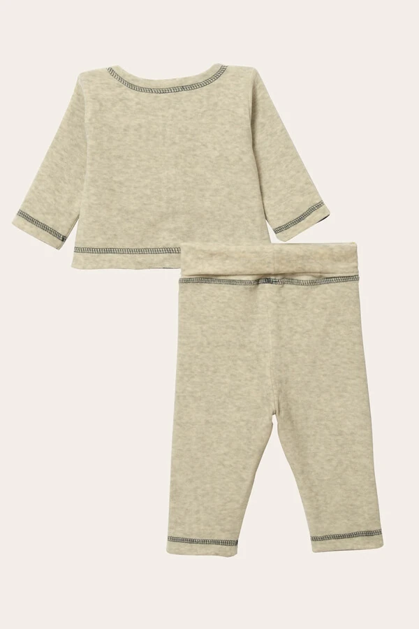 Conjunto Dupla Face Plush Mescla Marinho