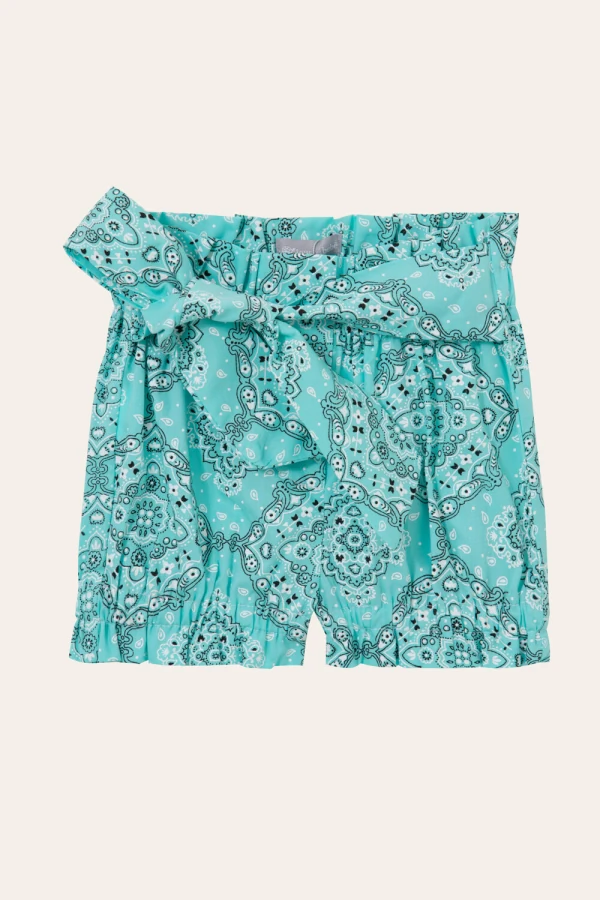 Shorts Laço Bandana Azul Acqua