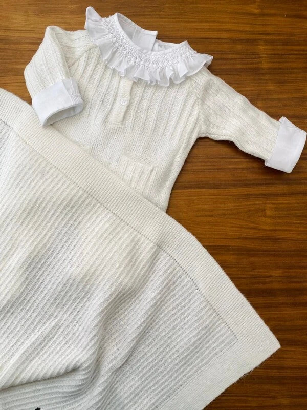 Manta mousse Lã Colo Branco