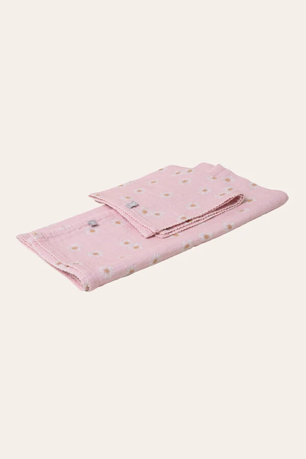 Kit Fralda Estampa Daisy Rosa