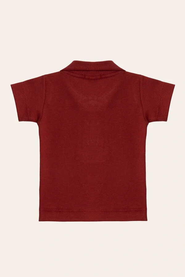 Camiseta Polo Piquet Manga Curta Vinho