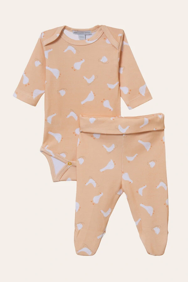 Conjunto Patinhos Algodão Egípcio Amarelo