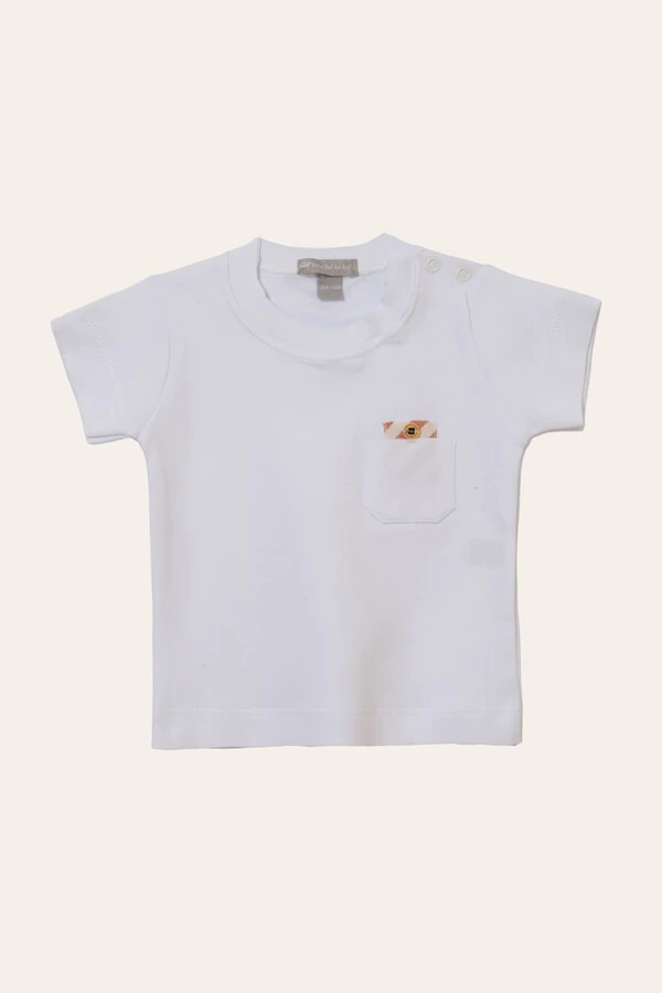 Camiseta Bolsinho Algodão Egípcio Branco